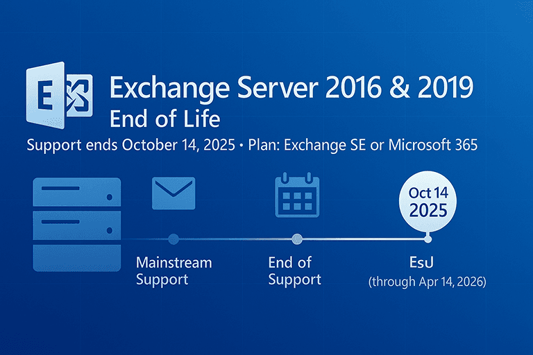 Exchange Server 2016 &amp; 2019 End of Life: Dates, Risks, and Your Upgrade Options