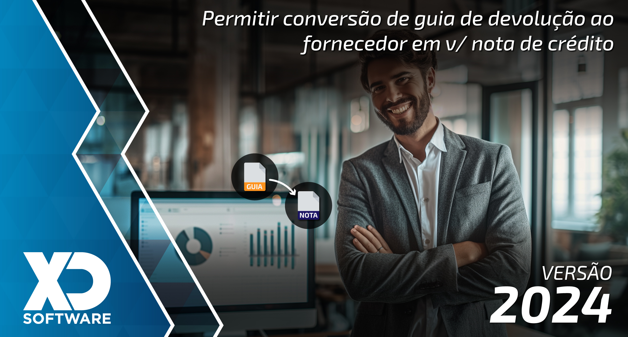 Conversão de guia de devolução em v/ NC