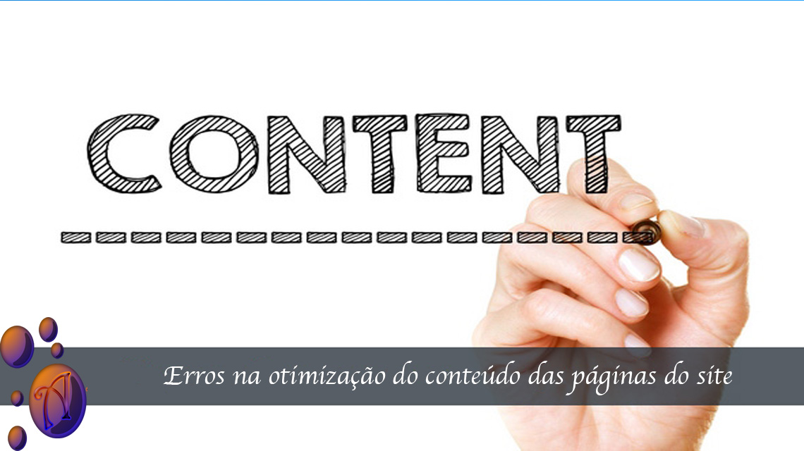 Erros na otimização do conteúdo das páginas do site