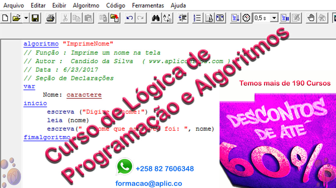 curso Introdução à Lógica de Programação objetiva ajudar o aluno a compreender a lógica de programação 