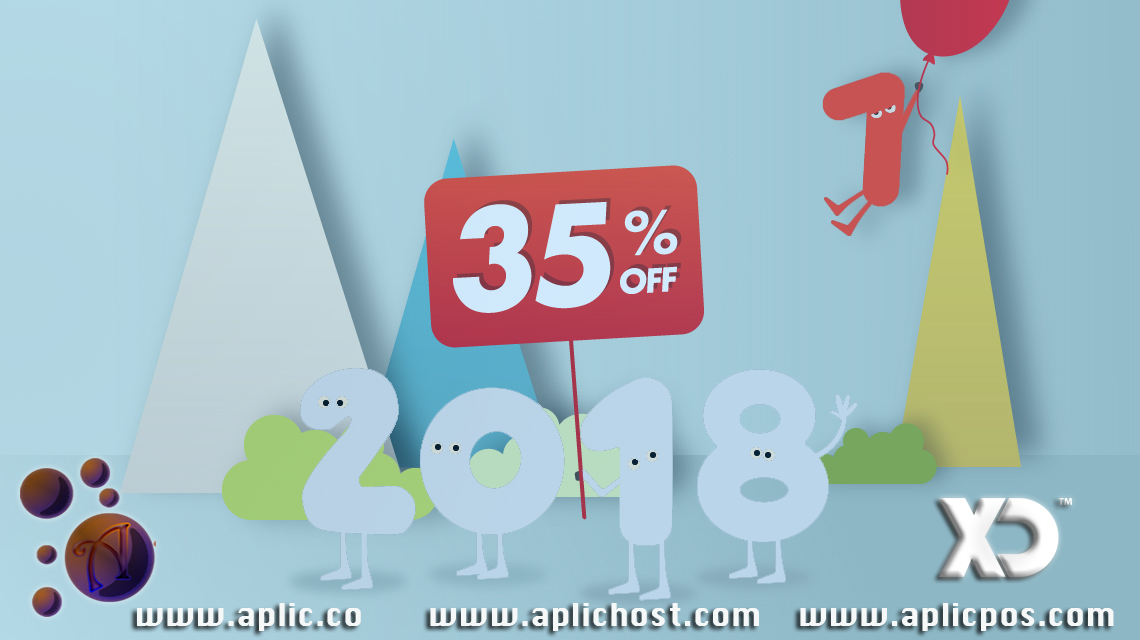 Desconto de 35% no ano novo em todos os produtos Aplic